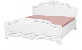 Кровать двойная 1400х2000 (комплект) Лотос (Белый/Белый Глянец) в Норильске - norilsk.katalogmebeli.com | фото
