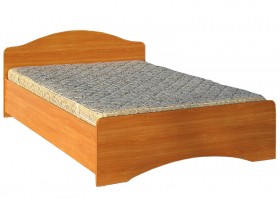 Кровать двойная 1600-1 без матраса (круглые спинки) Вишня Оксфорд в Норильске - norilsk.katalogmebeli.com | фото