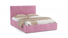 Кровать Гамма ш. 1400 (без основания для хранения) (велюр тенерифе розовый) в Норильске - norilsk.katalogmebeli.com | фото