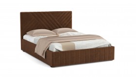Кровать Гамма ш. 1400 (без основания для хранения) (велюр тенерифе шоколад) в Норильске - norilsk.katalogmebeli.com | фото