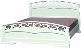 Кровать Грация-1 из массива сосны 1600*2000 Белый античный в Норильске - norilsk.katalogmebeli.com | фото 5