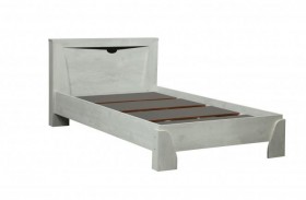 Кровать одинарная 33.07 с настилом "Лючия" (ш. 900)/(бетон пайн белый / венге / белый) в Норильске - norilsk.katalogmebeli.com | фото 1