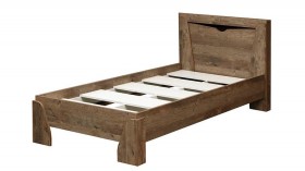 Кровать одинарная 33.07 с настилом "Лючия" (ш. 900)/(кейптаун / венге / белый) в Норильске - norilsk.katalogmebeli.com | фото 1