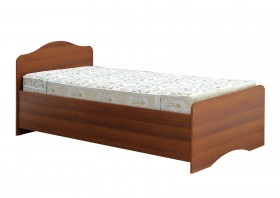 Кровать одинарная 900-1 без матраса (круглые спинки) Орех Таволато в Норильске - norilsk.katalogmebeli.com | фото