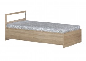 Кровать одинарная 900-2 без матраса (прямые спинки) Дуб Сонома в Норильске - norilsk.katalogmebeli.com | фото 1