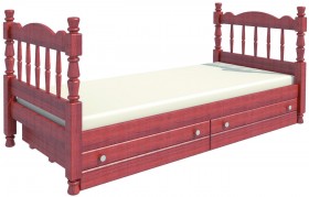 Кровать одинарная Аленка из массива сосны 800*1890 Орех в Норильске - norilsk.katalogmebeli.com | фото 2