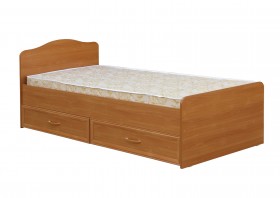 Кровать одинарная с ящиками 800-1 без матраса (круглые спинки) Вишня Оксфорд в Норильске - norilsk.katalogmebeli.com | фото