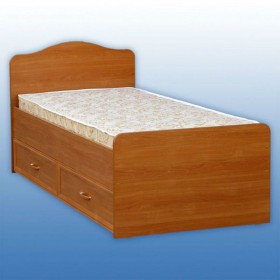 Кровать одинарная 800-2 без матраса (прямые спинки) Дуб Сонома в Норильске - norilsk.katalogmebeli.com | фото 2