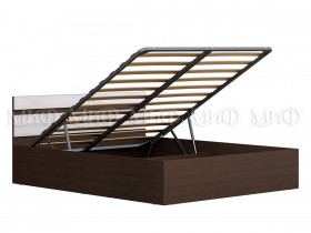 Кровать с подъемным механизмом Нэнси 1,4м (Венге/белый глянец) в Норильске - norilsk.katalogmebeli.com | фото