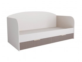Кровать с ящиками ДКД 2000.1 Лавис (Белый софт/Грей софт/корпус Белый) в Норильске - norilsk.katalogmebeli.com | фото