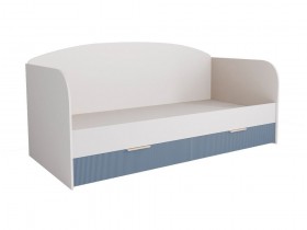 Кровать с ящиками ДКД 2000.1 Лавис (Белый софт/Лазурь софт/корпус Белый) в Норильске - norilsk.katalogmebeli.com | фото