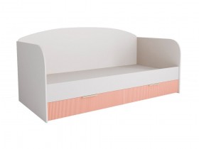 Кровать с ящиками ДКД 2000.1 Лавис (Белый софт/Персик софт/корпус Белый) в Норильске - norilsk.katalogmebeli.com | фото