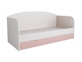Кровать с ящиками ДКД 2000.1 Лавис (Белый софт/Роза/корпус Белый) в Норильске - norilsk.katalogmebeli.com | фото