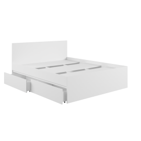 Кровать с ящиками К1.6М Мадера Белый в Норильске - norilsk.katalogmebeli.com | фото 3