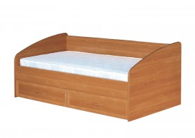 Кровать с ящиками с задней спинкой 900-1 без матраса Вишня Оксфорд в Норильске - norilsk.katalogmebeli.com | фото