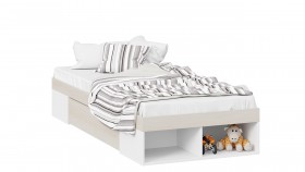 Кровать «Сканди» с ящиком Дуб Гарден/Белый в Норильске - norilsk.katalogmebeli.com | фото