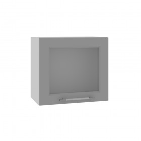 Квадро ВПГС 500 шкаф верхний горизонтальный со стеклом высокий (Персик софт/корпус Серый) в Норильске - norilsk.katalogmebeli.com | фото