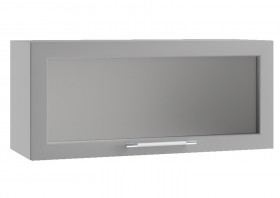 Лофт ПГС 800 шкаф верхний горизонтальный со стеклом Бетон светлый в Норильске - norilsk.katalogmebeli.com | фото