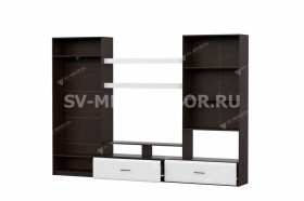 Мебель для гостиной МГС 7 Исполнение 1 Дуб Венге/Белый глянец в Норильске - norilsk.katalogmebeli.com | фото 1