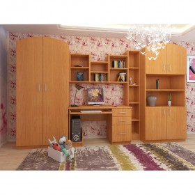 Детская Мишутка Комплект мебели (Вишня оксфорд) в Норильске - norilsk.katalogmebeli.com | фото