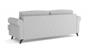 Оливер / диван - кровать 3-х местн. (еврокнижка) (велюр велутто серебряный 52 в Норильске - norilsk.katalogmebeli.com | фото 3