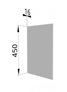Панель торцевая (для шкафа горизонтального высокого) ВПГ Ройс (Белый софт) в Норильске - norilsk.katalogmebeli.com | фото