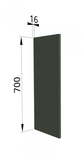 Панель торцевая П Квадро (для шкафа верхнего) Оливково-зеленый в Норильске - norilsk.katalogmebeli.com | фото