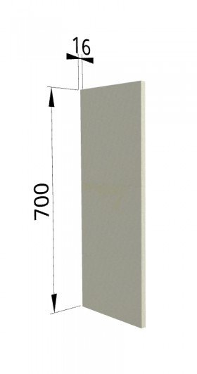 Панель торцевая П Квадро (для шкафа верхнего) Ваниль кожа в Норильске - norilsk.katalogmebeli.com | фото