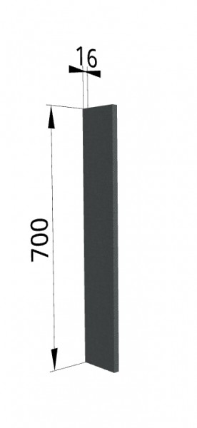 Панель торцевая ПТ 400 Квадро (для шкафа торцевого верхнего) Железо в Норильске - norilsk.katalogmebeli.com | фото