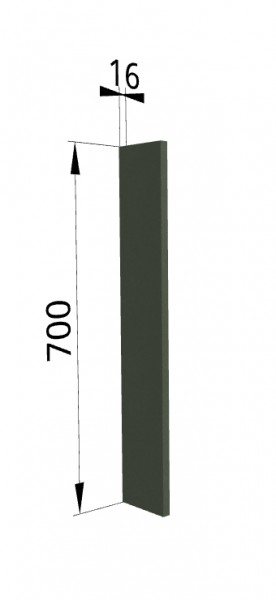 Панель торцевая ПТ 400 Квадро (для шкафа торцевого верхнего) Оливково-зеленый в Норильске - norilsk.katalogmebeli.com | фото