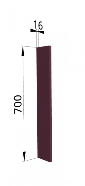Панель торцевая ПТ 400 Квадро (для шкафа торцевого верхнего) Виноград в Норильске - norilsk.katalogmebeli.com | фото
