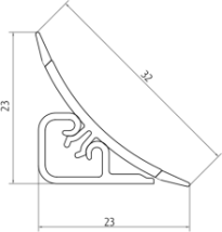 Плинтус LB-23, L=3000мм, травертин римский в Норильске - norilsk.katalogmebeli.com | фото 2