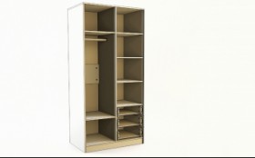 Шкаф 2-х створчатый с ящиками Бэлла (Выбеленное дерево/Белый) в Норильске - norilsk.katalogmebeli.com | фото 3