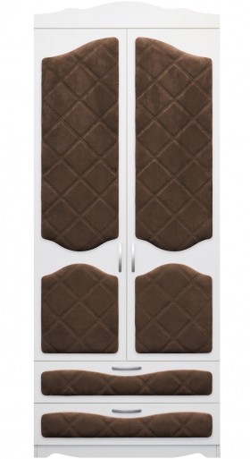 Шкаф 2-х створчатый с ящиками серии Иллюзия 08 Шоколад в Норильске - norilsk.katalogmebeli.com | фото