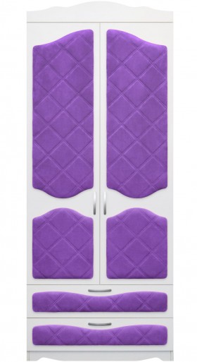 Шкаф 2-х створчатый с ящиками серии Иллюзия 32 Фиолетовый в Норильске - norilsk.katalogmebeli.com | фото