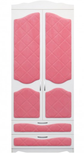 Шкаф 2-х створчатый с ящиками серии Иллюзия 89 Розовый в Норильске - norilsk.katalogmebeli.com | фото