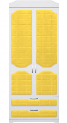 Шкаф 2-х створчатый с ящиками серии Спорт 74 Жёлтый в Норильске - norilsk.katalogmebeli.com | фото