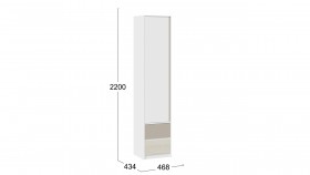 Шкаф для белья комбинированный «Сканди» Дуб Гарден/Белый/Глиняный серый в Норильске - norilsk.katalogmebeli.com | фото 3