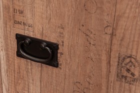 Шкаф для белья «Пилигрим» (Дуб Каньон светлый, Фон серый) в Норильске - norilsk.katalogmebeli.com | фото 4