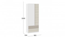 Шкаф для одежды комбинированный «Сканди» Дуб Гарден/Белый/Глиняный серый в Норильске - norilsk.katalogmebeli.com | фото 4