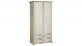 Шкаф для одежды "Сохо" (бетон пайн белый/2 ящика/зеркало) в Норильске - norilsk.katalogmebeli.com | фото 2