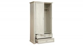 Шкаф для одежды "Сохо" (бетон пайн белый/2 ящика/зеркало) в Норильске - norilsk.katalogmebeli.com | фото 3