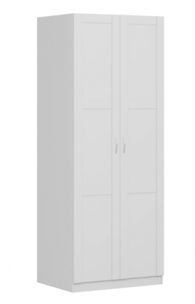 Шкаф двухдверный Пегас сборный белый в Норильске - norilsk.katalogmebeli.com | фото 1
