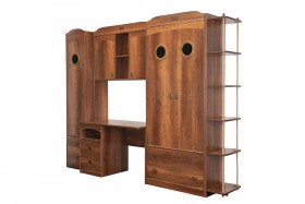 Шкаф комбинированный для белья с иллюминатором «Навигатор» (Дуб Каньон) в Норильске - norilsk.katalogmebeli.com | фото 7