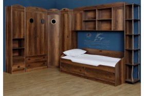 Шкаф комбинированный для одежды «Навигатор» (Дуб Каньон) в Норильске - norilsk.katalogmebeli.com | фото 3