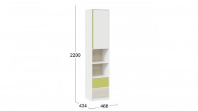 Шкаф комбинированный «Сканди» Дуб Гарден/Белый/Зеленый в Норильске - norilsk.katalogmebeli.com | фото 4