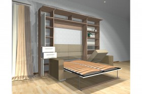 Шкаф-кровать с диваном Каролина в Норильске - norilsk.katalogmebeli.com | фото 3