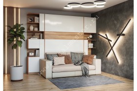 Шкаф-кровать с диваном Дина в Норильске - norilsk.katalogmebeli.com | фото 1