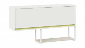 Шкаф навесной «Сканди» Дуб Гарден/Белый/Зеленый в Норильске - norilsk.katalogmebeli.com | фото