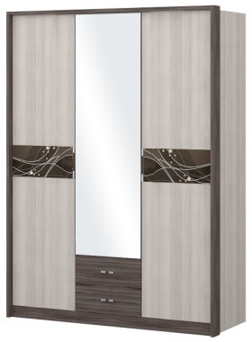 Шкаф трехстворчаты с зеркалом Шк68.1 Николь в Норильске - norilsk.katalogmebeli.com | фото 1